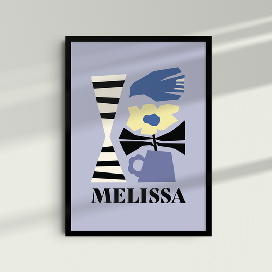 Abstract Cutout Bird Custom Framed Art Print | Personalized Nursery Decor
