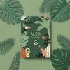 Pack of 10 Custom Jungle Birthday Invitation Cards | Kids Safari Party Invite
