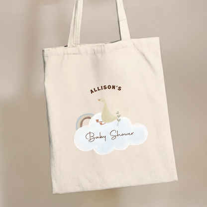 Custom Baby Shower Canvas Tote Bag | Personalized Keepsake