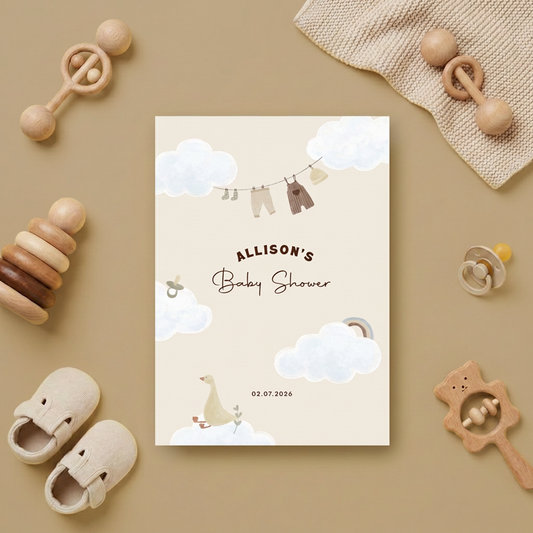 Custom Baby Shower Invitation Cards | Nursery Decor Style
