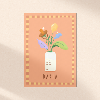 Custom Baby Name Framed Art Print | Nursery Decor | Minimalist Newborn Gift
