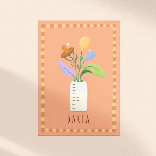 Custom Baby Name Framed Art Print | Nursery Decor | Minimalist Newborn Gift