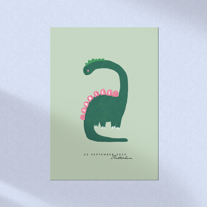 Custom Dinosaur Framed Art Print | Personalized Nursery Wall Art