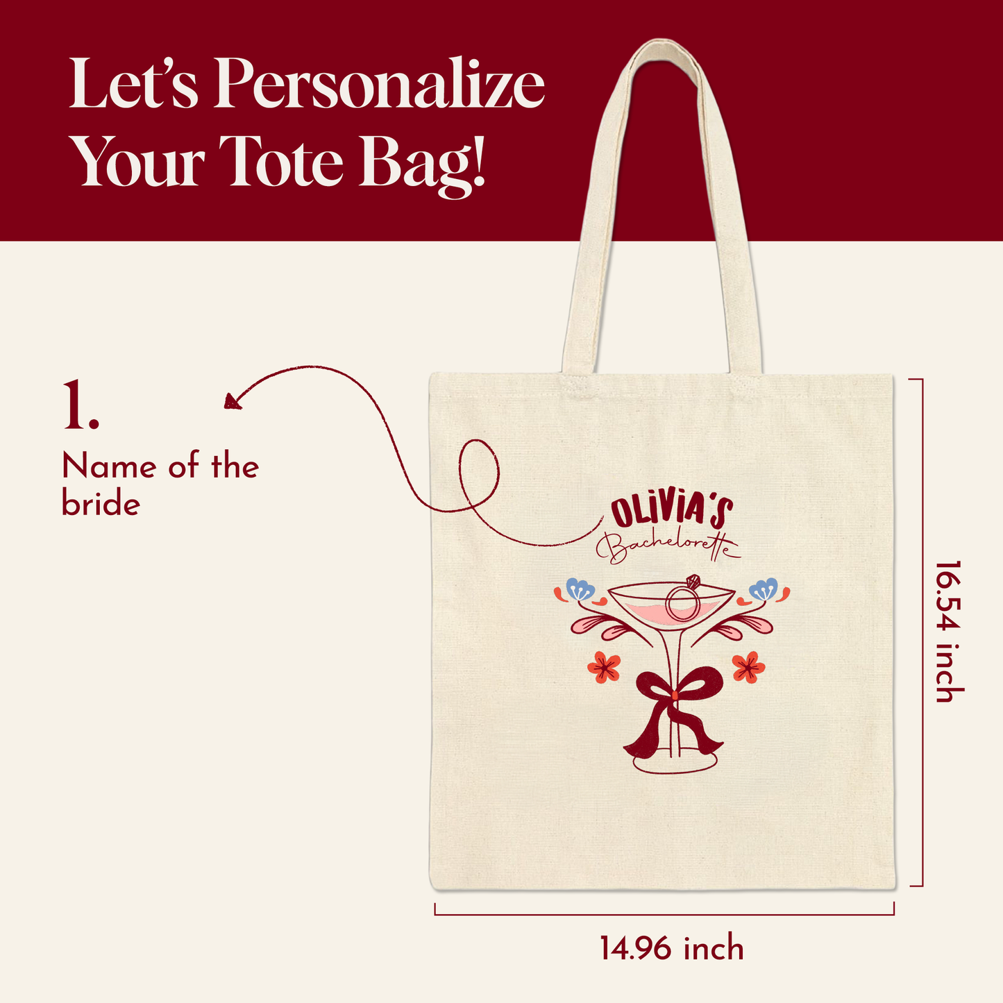 Custom Bachelorette Tote Bag | Bridal Party Gift