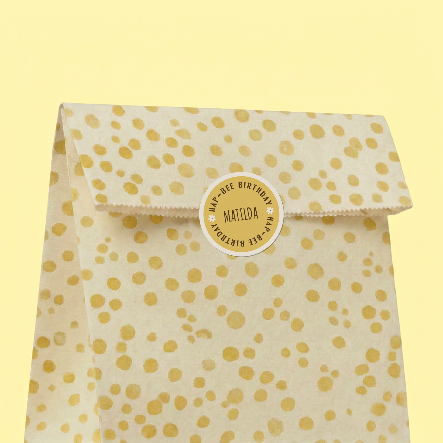 Custom Bee Birthday Sticker Set | Kids Party Favor