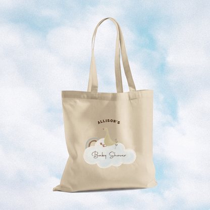 Custom Baby Shower Canvas Tote Bag | Personalized Keepsake