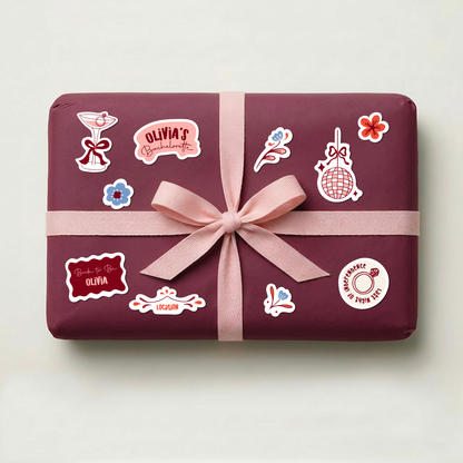 Custom Bachelorette Sticker Set | Bridal Party Favors