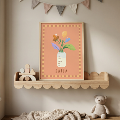 Custom Baby Name Framed Art Print | Nursery Decor | Minimalist Newborn Gift