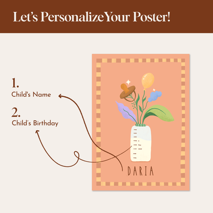 Custom Baby Name Framed Art Print | Nursery Decor | Minimalist Newborn Gift