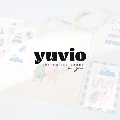 Custom Birthday Elephant Cotton Tote Bag | Personalized Kids Party Gift