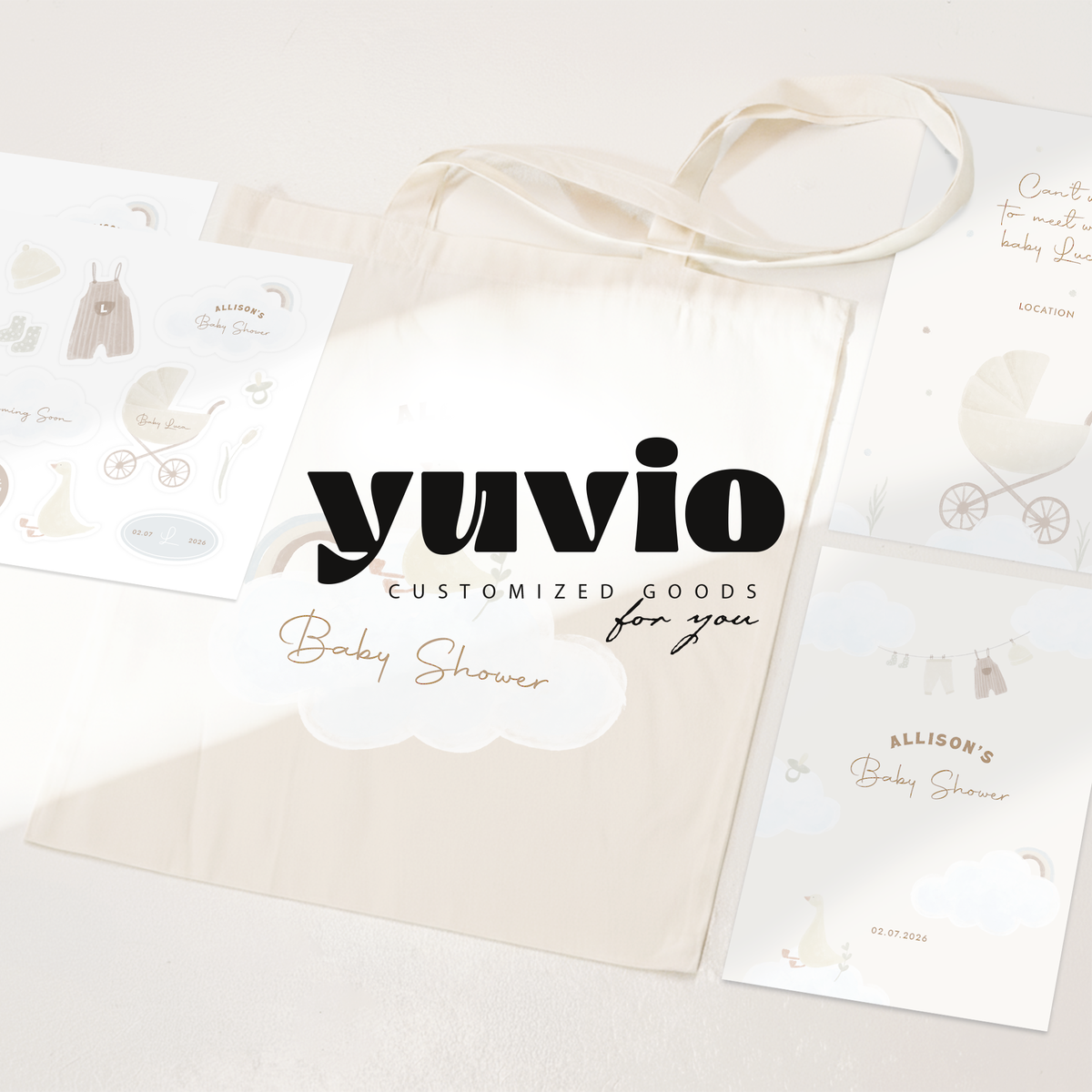 Custom Personalized Baby Shower Sticker Set | Baby Shower Gift