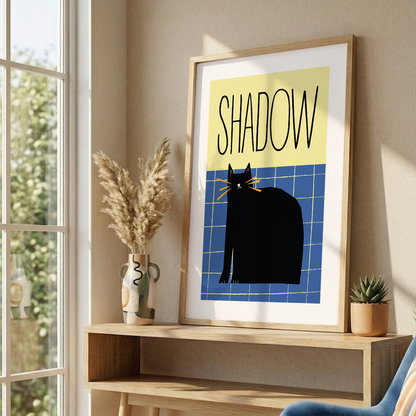 Framed Custom Cat Name Art Print | Personalized Pet Decor
